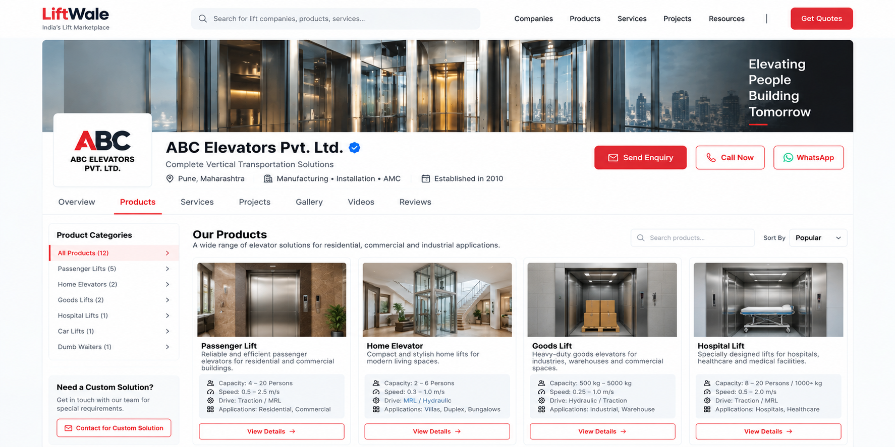 Product showcase